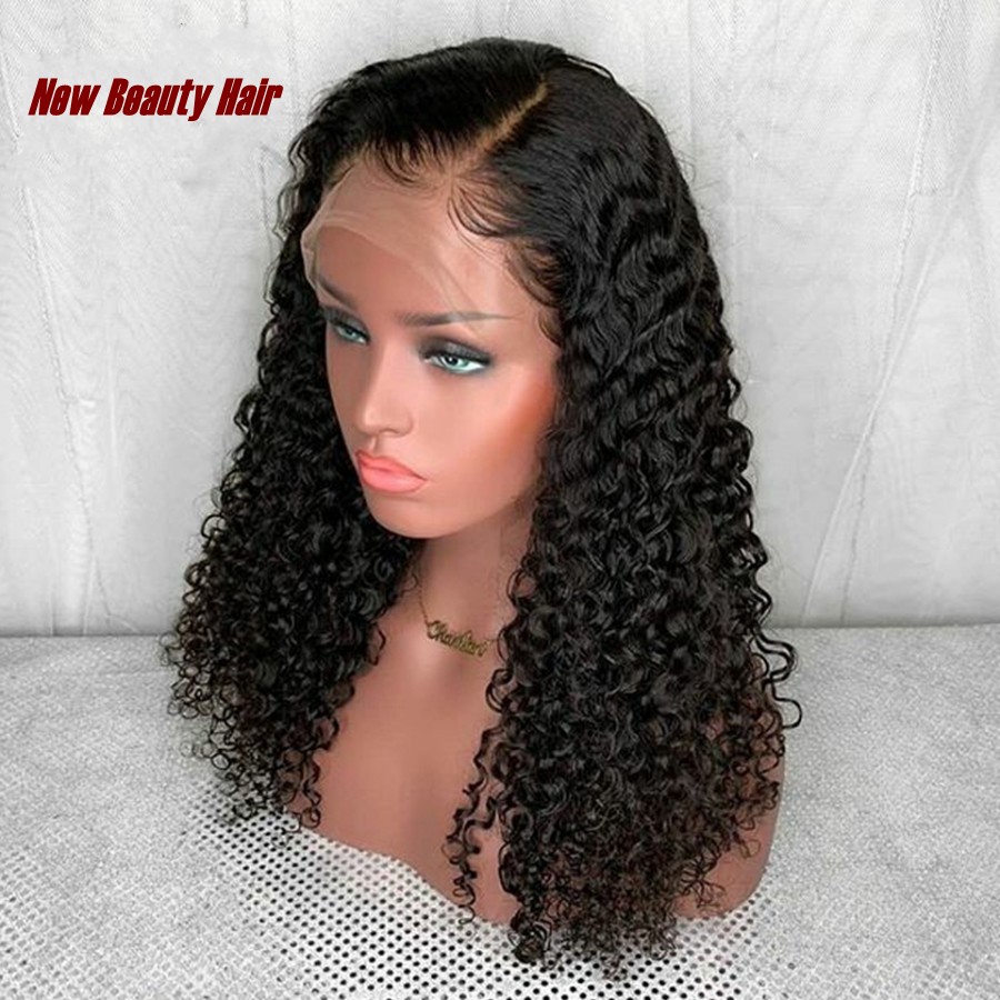 Side part Pre Plucked brazilian curly Lace Front Wigs For africa american women 13x4 lace frontal short kinky curly wig synthetic hair
