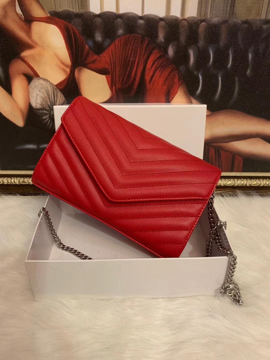 Women Handbag 2021 New Korean Fashion Casual Plaid Chain Shoulder Messenger Bag Famous Classic Bran Design Crossbody Bag 1724, Red
Women Handbag 2021 New Korean Fashion Casual Plaid Chain Shoulder Messenger Bag Famous Classic Bran Design Crossbody Bag 1724, Red