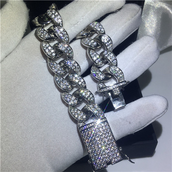 20 Style Sparkg Jewelry Sterg Sier Multi Shape White Topaz CZ Dia Gemstones Women Wedding Bracelet For Lover Gift
