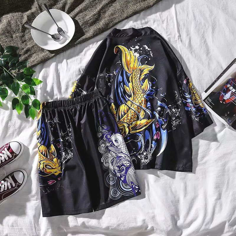 Shorts Beach Suit Haori Asian Clothes Shirt Kimono Cardigan Men Japanese Pajamas Mens Yukata Men 2020Summer Boho Kimonos, 12
Shorts Beach Suit Haori Asian Clothes Shirt Kimono Cardigan Men Japanese Pajamas Mens Yukata Men 2020Summer Boho Kimonos, 12