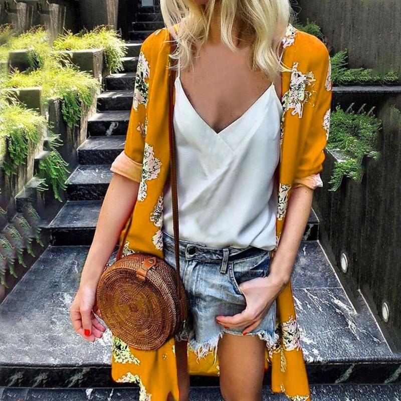 Daily Loose Cover Up Tops Chiffon Summer Long Sleeve Beach Floral Print Women Cardigan Blouse Elegant Fashion Casual, Blue
Daily Loose Cover Up Tops Chiffon Summer Long Sleeve Beach Floral Print Women Cardigan Blouse Elegant Fashion Casual, Blue
