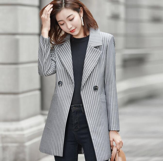 Blazer Women Blazers and Jackets Femme Long Coat Stylish Stripe Designer Casual Elegant Office Ladies Formal Work Wear Plus Size, Black
Blazer Women Blazers and Jackets Femme Long Coat Stylish Stripe Designer Casual Elegant Office Ladies Formal Work Wear Plus Size, Black