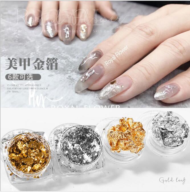 2020HOT! High Grade Foil Nail Flake Ultra-thin Gold Silver Foil Sequins Aurora Platinum Metal Powder Nail art flake Art DIY
2020HOT! High Grade Foil Nail Flake Ultra-thin Gold Silver Foil Sequins Aurora Platinum Metal Powder Nail art flake Art DIY