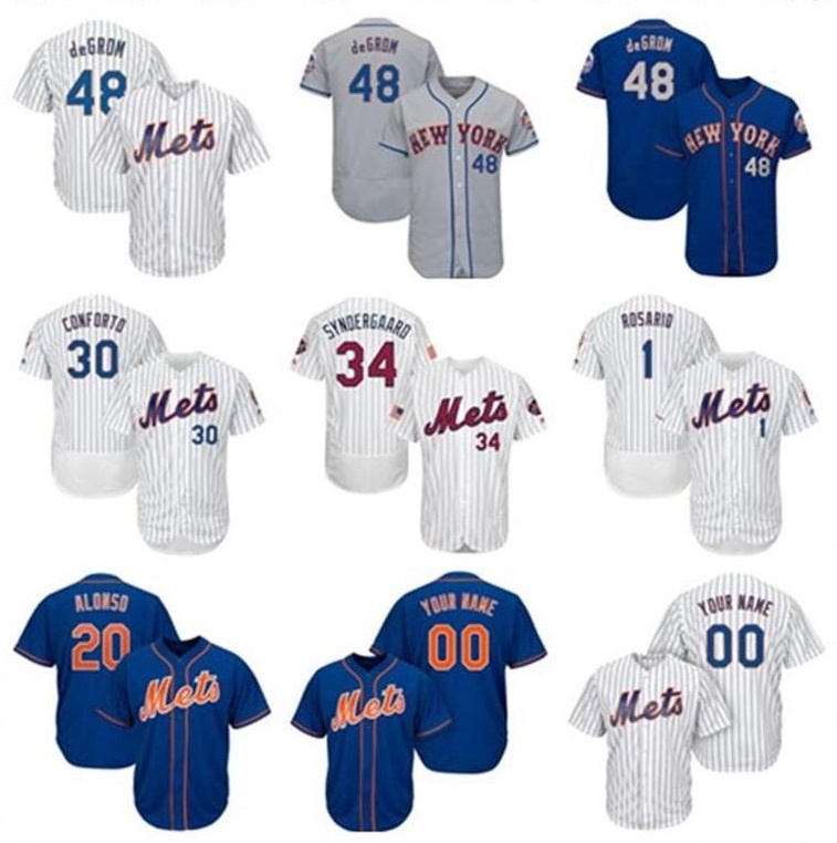 Baseball Jersey Mens Knit players 48 Jacob DeGrom 20 Pete Alonso Noah Syndergaard Michael Conforto Amed Rosario Custom Any jerseys, Colour 9
Baseball Jersey Mens Knit players 48 Jacob DeGrom 20 Pete Alonso Noah Syndergaard Michael Conforto Amed Rosario Custom Any jerseys, Colour 9