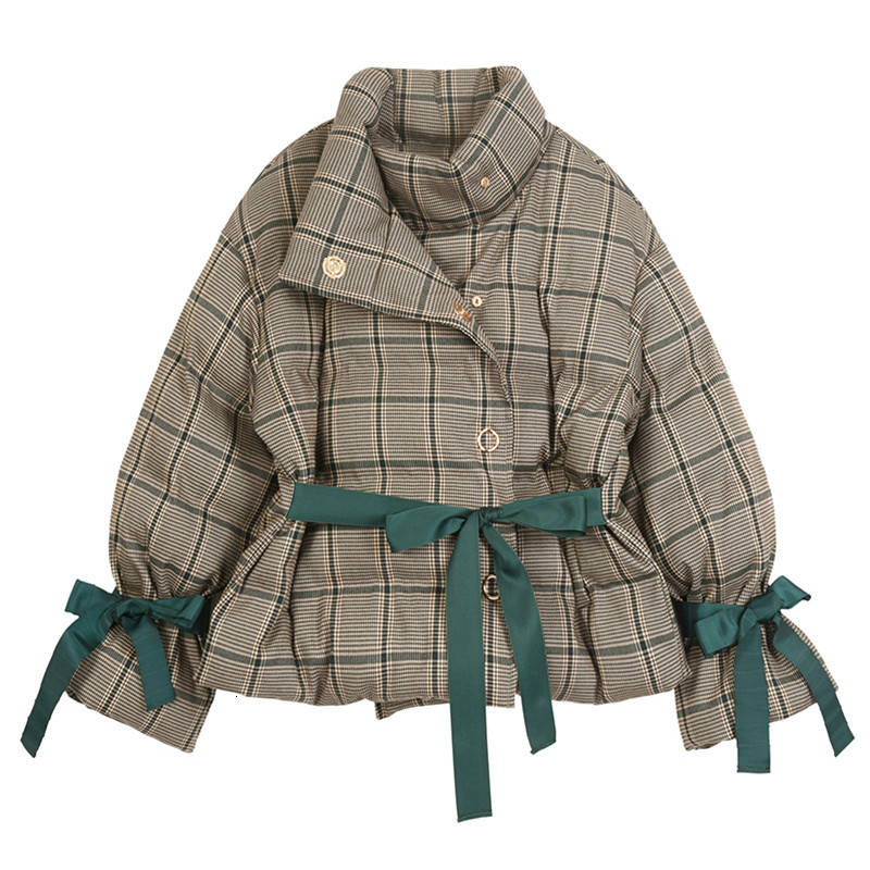 Bandage Big Size Warm Cotton-padded Coat Long Sleeve Loose Fit Women Parkas Fashion Tide New utumn Winter 2019 1077, Plaid
Bandage Big Size Warm Cotton-padded Coat Long Sleeve Loose Fit Women Parkas Fashion Tide New utumn Winter 2019 1077, Plaid