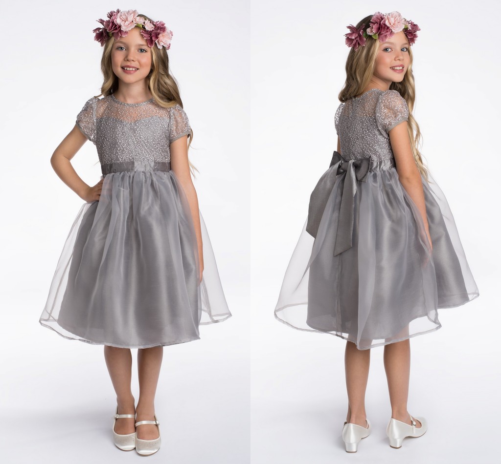Princess Tulle Lace Girls' Pageant Dress Flower Girls Beading Knee Length Birthday Gowns Kids Formal Party Wear First Communion Dress