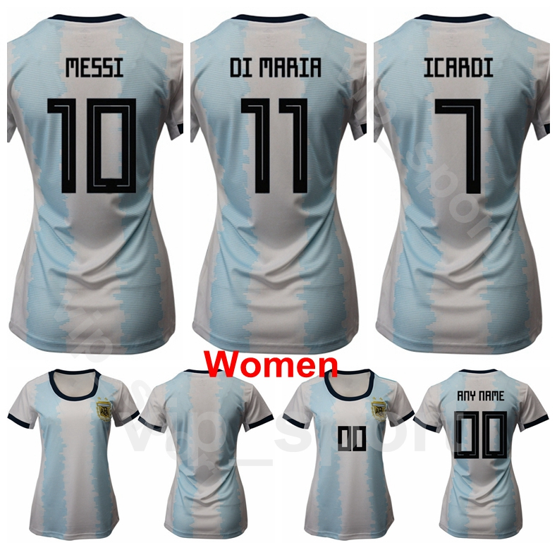 Women Argentina Soccer Jersey Lady 8 BRAVO 11 BONSEGUNDO 16 BENITEZ 19 LARR...