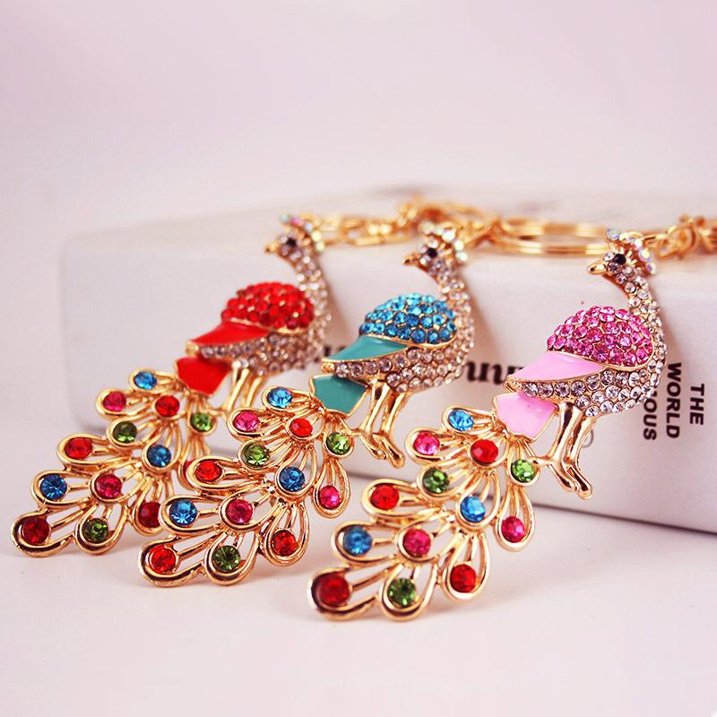 Newest 3pcs/Lot Colorful Rhinestone Crystal Alloy Peacock Keychain Ladies Bag Accessories Key Chain Pendant
Newest 3pcs/Lot Colorful Rhinestone Crystal Alloy Peacock Keychain Ladies Bag Accessories Key Chain Pendant