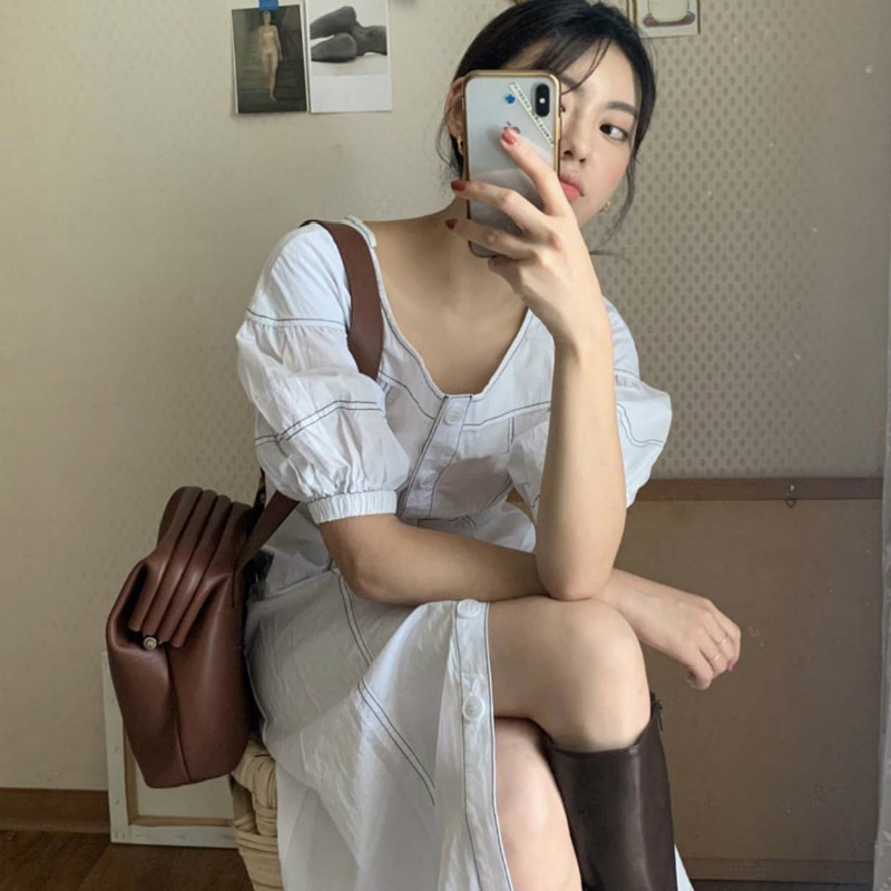 Women Summer Vintage Elegant White Long Shirt Dress Round Collar Sewing Exposed Midi Sundress
Women Summer Vintage Elegant White Long Shirt Dress Round Collar Sewing Exposed Midi Sundress