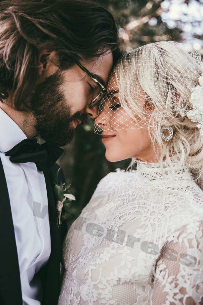 Bohemia High Neck Dresses Beach Mermaid Lace Long Sleeves Bridal Gowns Sexy Backless Boho Country Wedding Gown Plus Size