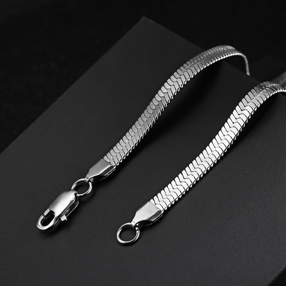 5mm Flat Snake Chain Necklace 316L Stainless Steel Blade Chain Clavicular Chain Necklace Jewelry Wholesales Accessories