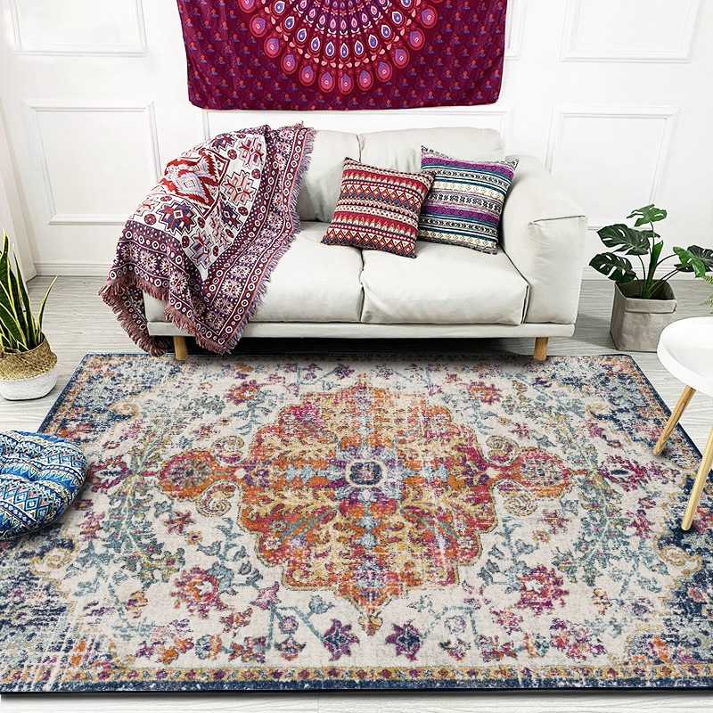 Retro European Flower Living Room Carpets Bohemian Ethnic Style Kitchen Living Room Area Rugs Bedroom Bedside Non-Slip Floor Mat, Carpet1
Retro European Flower Living Room Carpets Bohemian Ethnic Style Kitchen Living Room Area Rugs Bedroom Bedside Non-Slip Floor Mat, Carpet1