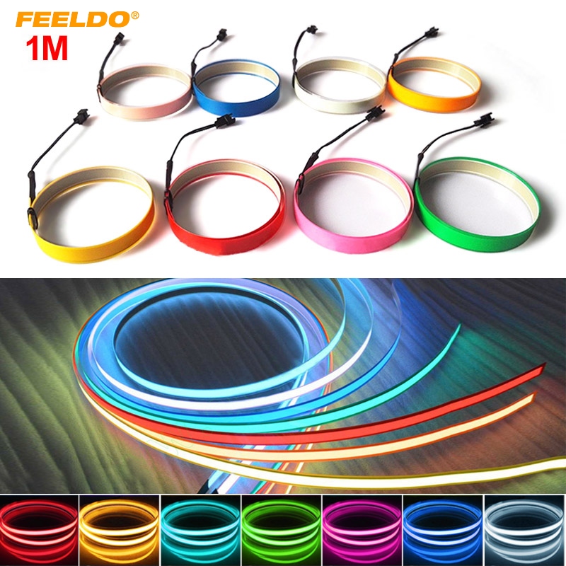 FEELDO 1m Electroluminescent Tape EL Wire Cold Light Strip Car Ambient Light DC 12V #MX4468
FEELDO 1m Electroluminescent Tape EL Wire Cold Light Strip Car Ambient Light DC 12V #MX4468