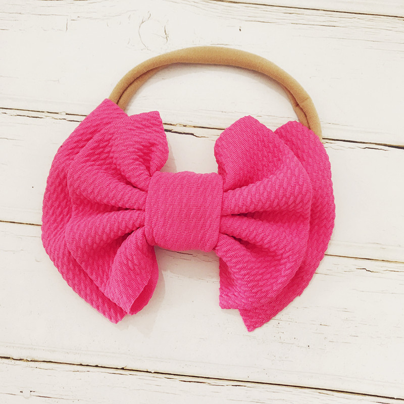 Baby Girls Toddler Kids Elastic Headband Head Wraps Bow-knot Hair Accessories Cute Big Bow Hairband Baby Girls ToddlerKnotted Nylon Turban