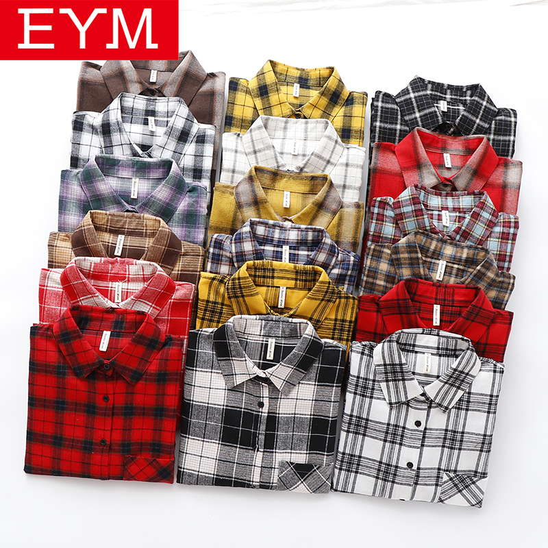 2019 Autumn New Brand Loose Women Blouses Long Sleeve Blouse Cotton Large Size Plaid Shirt Casual Fresh Style Female Tops Blusas, 185
2019 Autumn New Brand Loose Women Blouses Long Sleeve Blouse Cotton Large Size Plaid Shirt Casual Fresh Style Female Tops Blusas, 185
