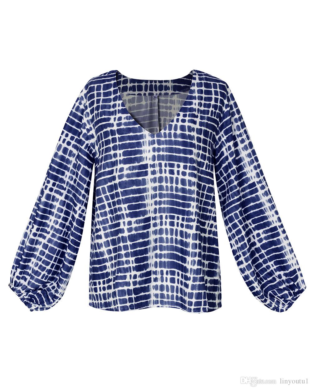2020 Women's Blouse Boho Floral Printed Long Sleeve Casual Loose Tops Ladies Hippie Gypsy Tunic Blouse Shirt