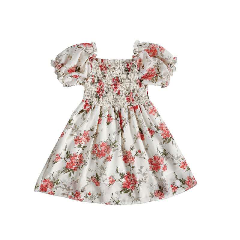 Children's clothing ins clothing new chiffon flowers Korean children's 2020 female dress female baby princess dress, As pic