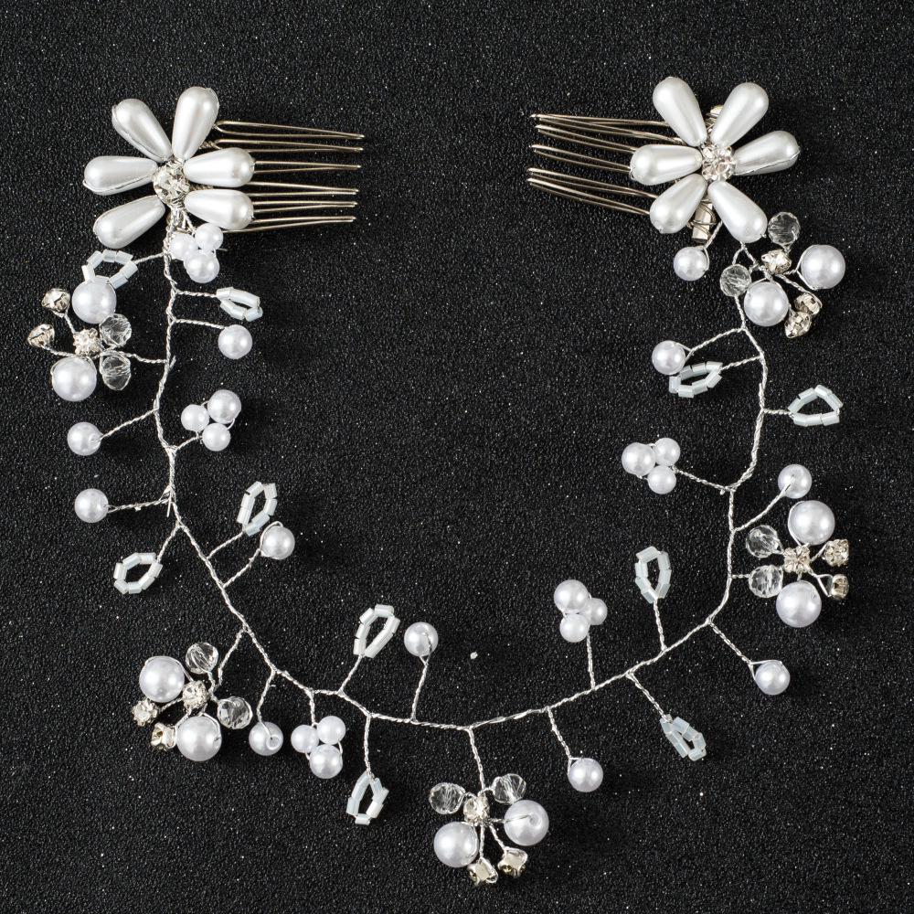 Korean Bride Wedding Photographic Studio Photography Accessories Manual Pearl A String Of Beads Flower Crystal Hair Comb Ekusute Bring 
Korean Bride Wedding Photographic Studio Photography Accessories Manual Pearl A String Of Beads Flower Crystal Hair Comb Ekusute Bring