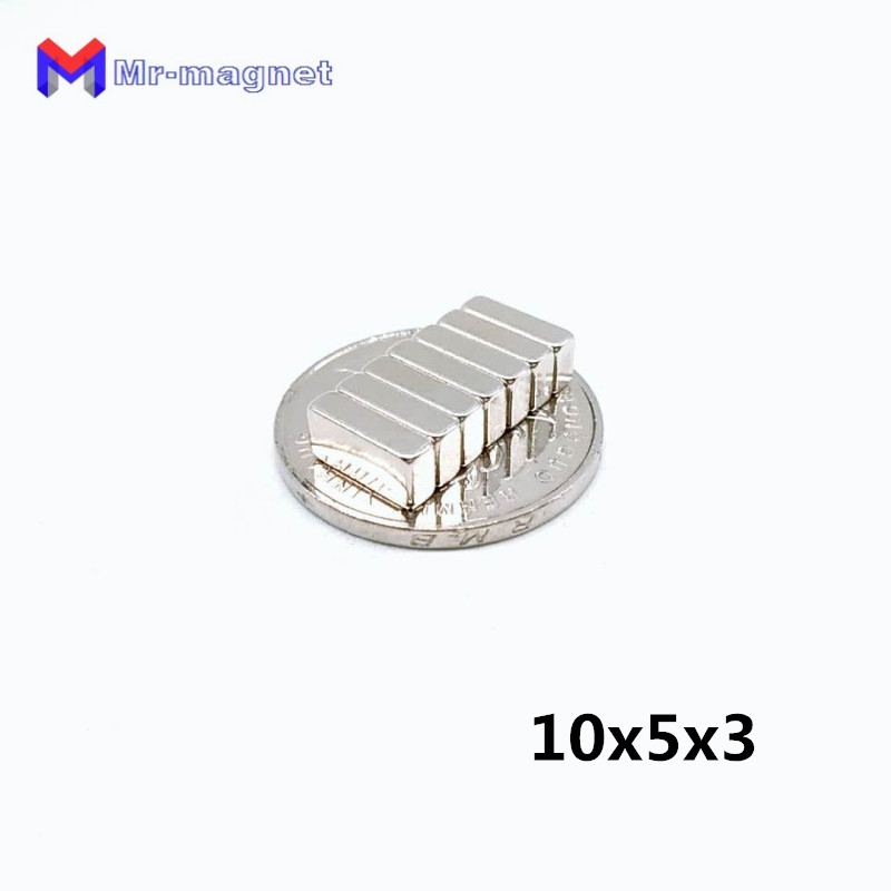 Fridge Magnets 100pcs N35 10*5*3mm Permanent Magnet 10*5*3 Super Strong Neo Neodymium Block 10x5x3 Ndfeb 10x5x3mm with Nickel Coating
Fridge Magnets 100pcs N35 10*5*3mm Permanent Magnet 10*5*3 Super Strong Neo Neodymium Block 10x5x3 Ndfeb 10x5x3mm with Nickel Coating