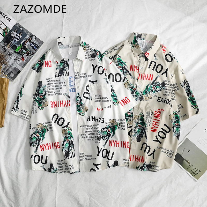 ZAZOMDE Men Motorcycle Print Streetwear Shirts 2020 Summer Korean Fashion Khaki Hawaiian Blouses Button Up Shirt Plus Size, 306khaki
ZAZOMDE Men Motorcycle Print Streetwear Shirts 2020 Summer Korean Fashion Khaki Hawaiian Blouses Button Up Shirt Plus Size, 306khaki