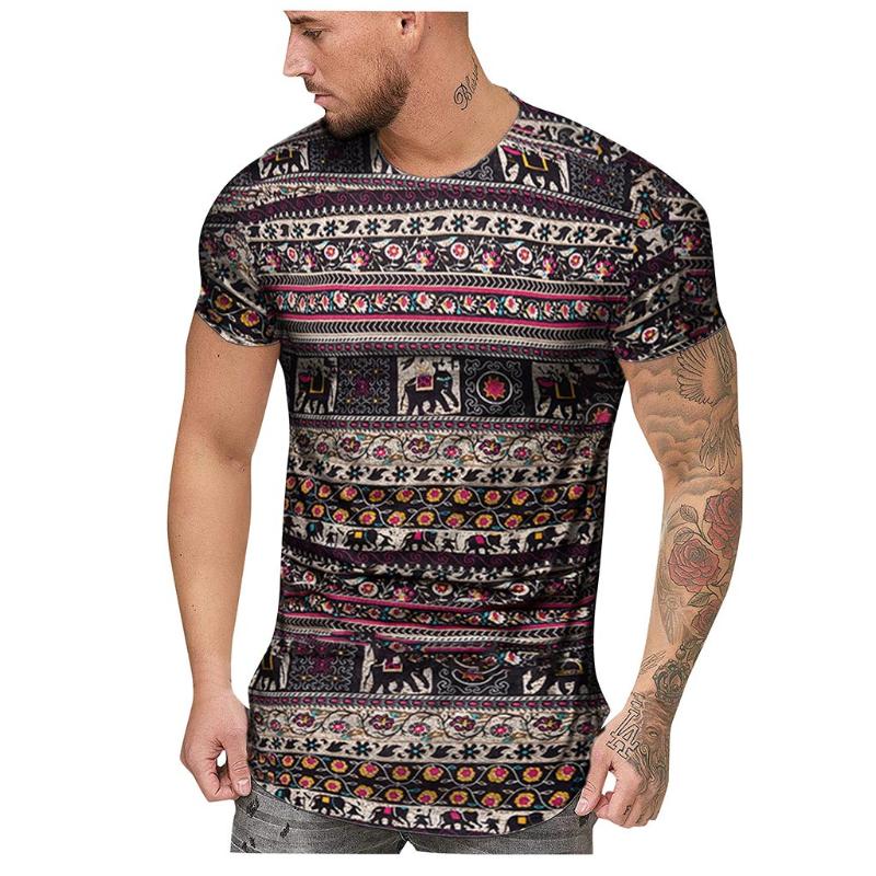 Fashion T Shirt Men Summer Slim Fit Casual tshirt male African Print O-Neck Short Sleeve Tops tee shirt homme, As pic
Fashion T Shirt Men Summer Slim Fit Casual tshirt male African Print O-Neck Short Sleeve Tops tee shirt homme, As pic
