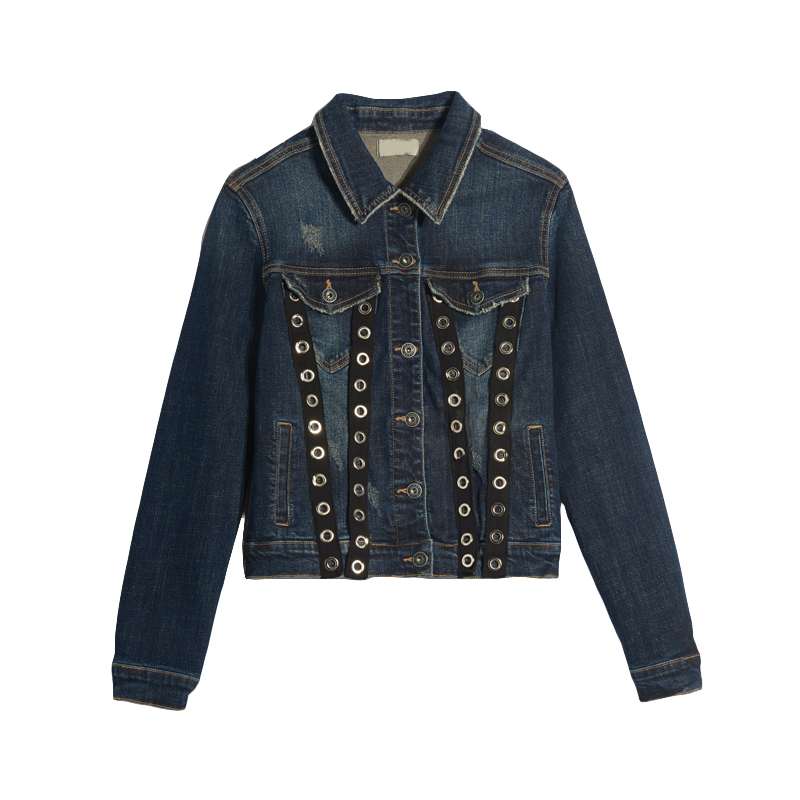Wholesale double breasted rivet beading embroidery denim jackets female fashion lace beading was thin outerwear wq1748 factory, Two pieces sets
Wholesale double breasted rivet beading embroidery denim jackets female fashion lace beading was thin outerwear wq1748 factory, Two pieces sets