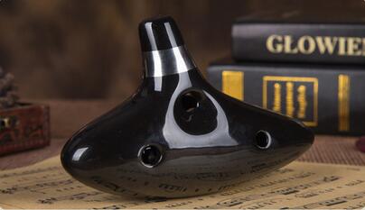 High Quality 12 Hole Black Ocarina Instrument Alto C Legend of Zelda Ocarina Flute of Time Worldwide Musical Instrument
