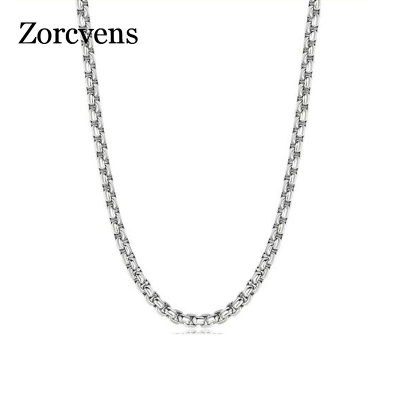 Chains ZORCVENS Men Women Silver Color Stainless Steel Chain Necklace Jewelry Accessories Man
Chains ZORCVENS Men Women Silver Color Stainless Steel Chain Necklace Jewelry Accessories Man