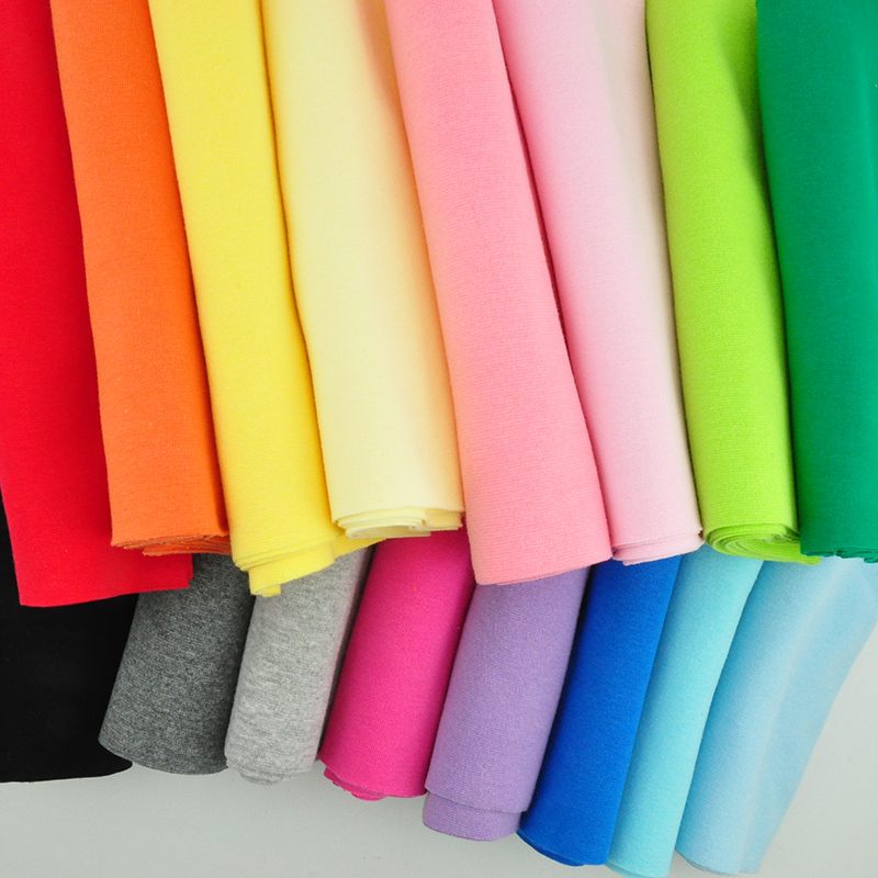 Wide 80cm Tubular Cotton Lycra 1x1 Rib Knit Fabric Spandex Stretch Cuff Ribbed Material For cuffs & collars Cloth Online store