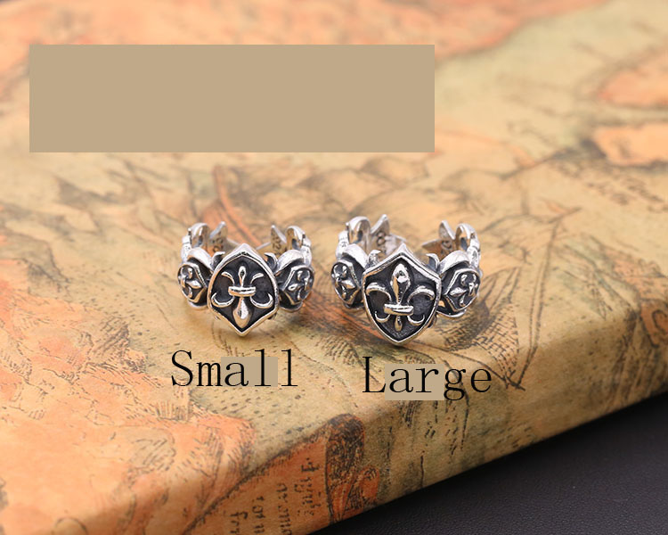 925 sterling silver jewelry antique silver American style hand-made designer rings anchor adjustable open band rings hot