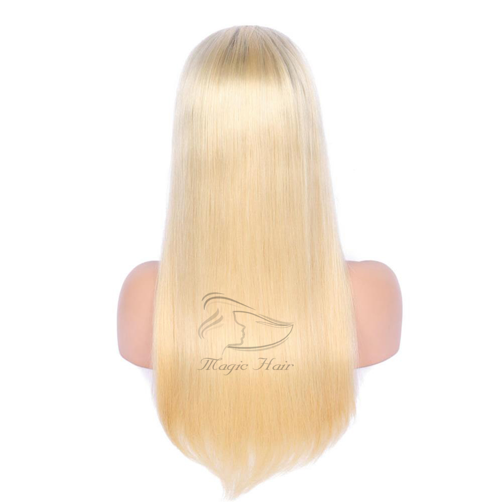 T1B#613 Full Lace Human Wig with Baby Hair Pre Plucked Brazilian Remy Hair Ombre Blonde Lace frontal Human Hair Wigs