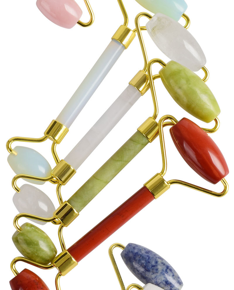 Rose Quartz Roller Slimming Face Massager Lifting Tool Natural Jade Facial Massage Roller Stone Skin Massage Beauty Care