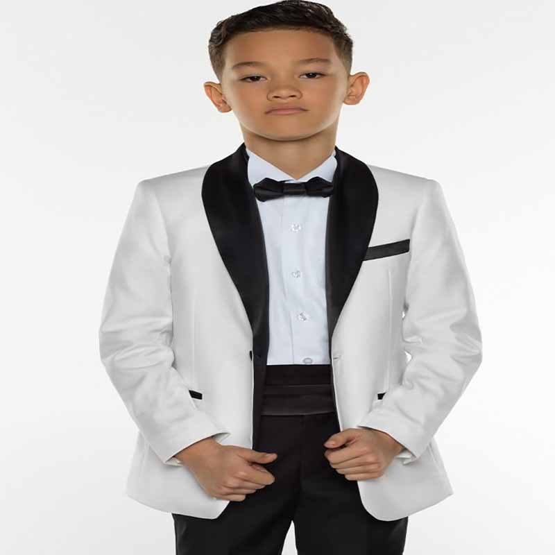 Boys Tuxedo Boys Dinner Suits Boys Formal Suits Tuxedo for Kids Tuxedo Formal Occasion White And Black Suits For Little Men Three Pieces