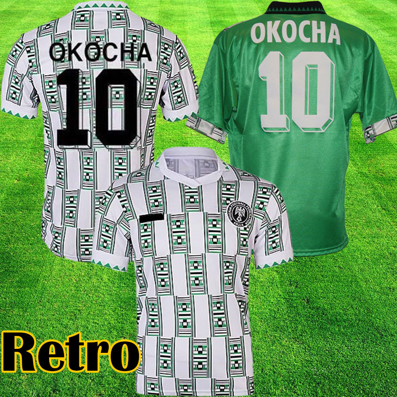 Top 1994 Nigeria Retro soccer jerseys 94 Vintage football shirt OKOCHA jersey YEKINI FINIDI Classic maillot de foot
Top 1994 Nigeria Retro soccer jerseys 94 Vintage football shirt OKOCHA jersey YEKINI FINIDI Classic maillot de foot