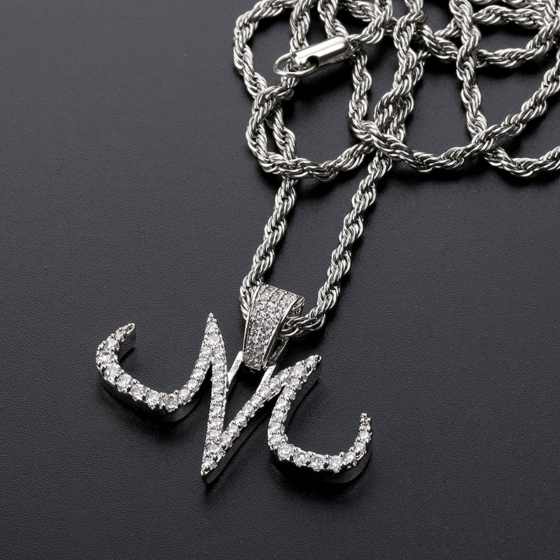 Retro Personality Pendant Necklace Hip Hop Fashion 18k Real Gold Plated Women Titanium Steel Necklace Jewelry