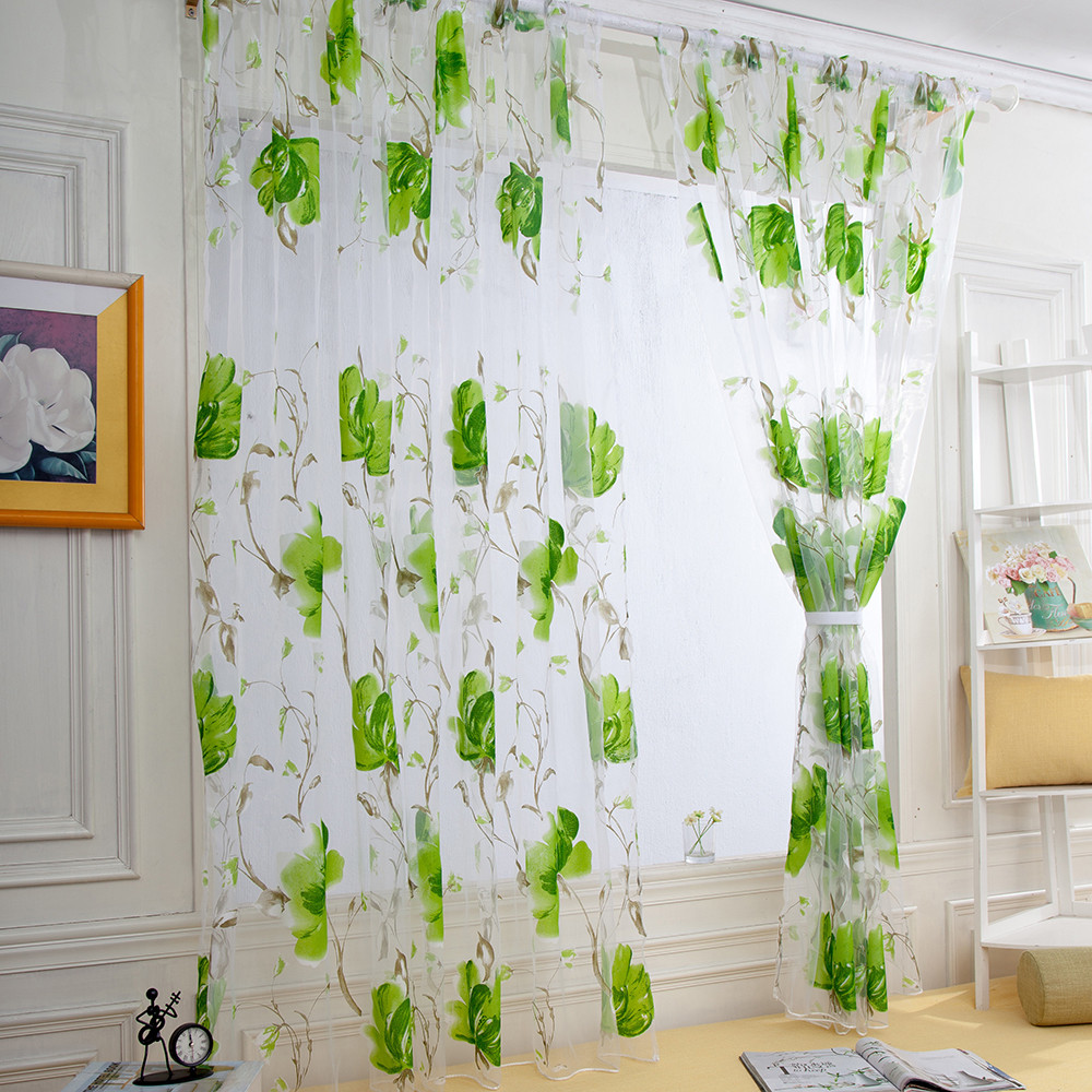 Vines Leaves Tulle Door Window Curtain Drape Panel Sheer Scarf Valances Drapes In Living Room Home Decor Sheer Voile Valances @D, White
Vines Leaves Tulle Door Window Curtain Drape Panel Sheer Scarf Valances Drapes In Living Room Home Decor Sheer Voile Valances @D, White