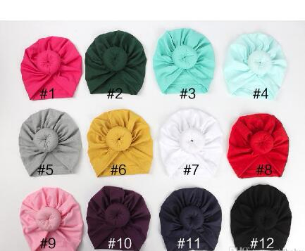 Children hat Cute Turban Hats for Baby Girls Vintage Soft Bun Knot Infant Toddler Baby Cap Newborn Hat India Hat