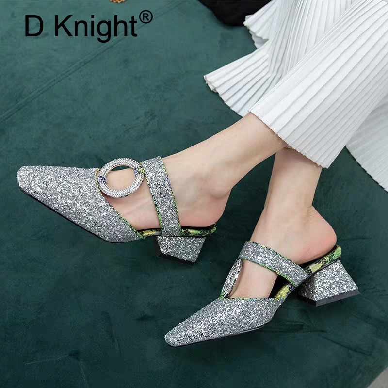 Fashion Runway Women Sandals Shoes Square Head Rhinestone Buckle Toe Cap Slippers Women Bling Silver Sexy Lady High Heel Sandals, Black z44
Fashion Runway Women Sandals Shoes Square Head Rhinestone Buckle Toe Cap Slippers Women Bling Silver Sexy Lady High Heel Sandals, Black z44