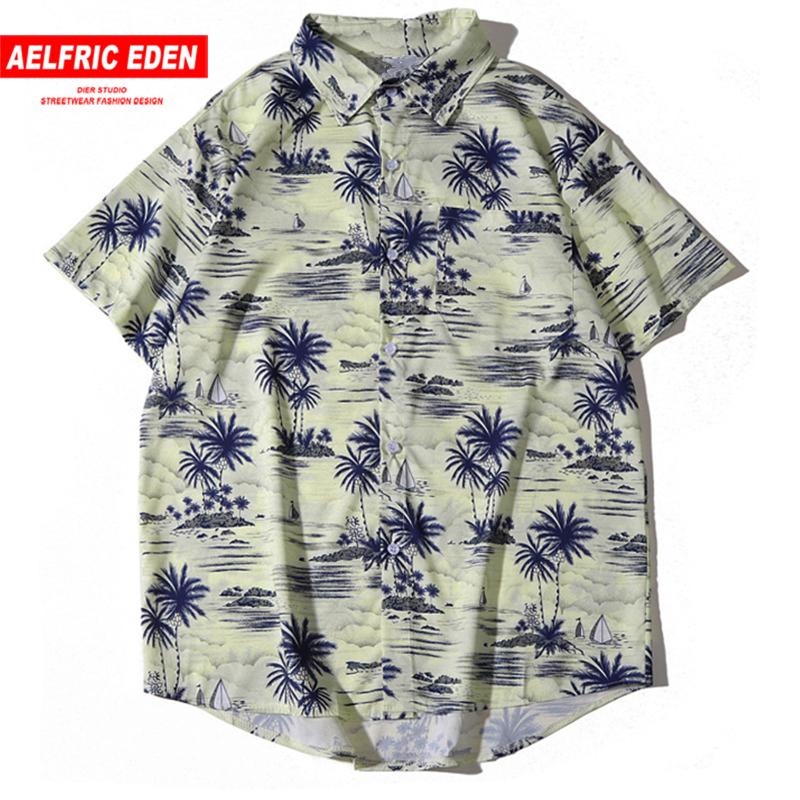 Aelfric Eden Tropical Coconut Print Hip Hop Shirts Streetwear Men Hawaii Oversized Loose Short Sleeves summer casual cool tops, Beige
Aelfric Eden Tropical Coconut Print Hip Hop Shirts Streetwear Men Hawaii Oversized Loose Short Sleeves summer casual cool tops, Beige