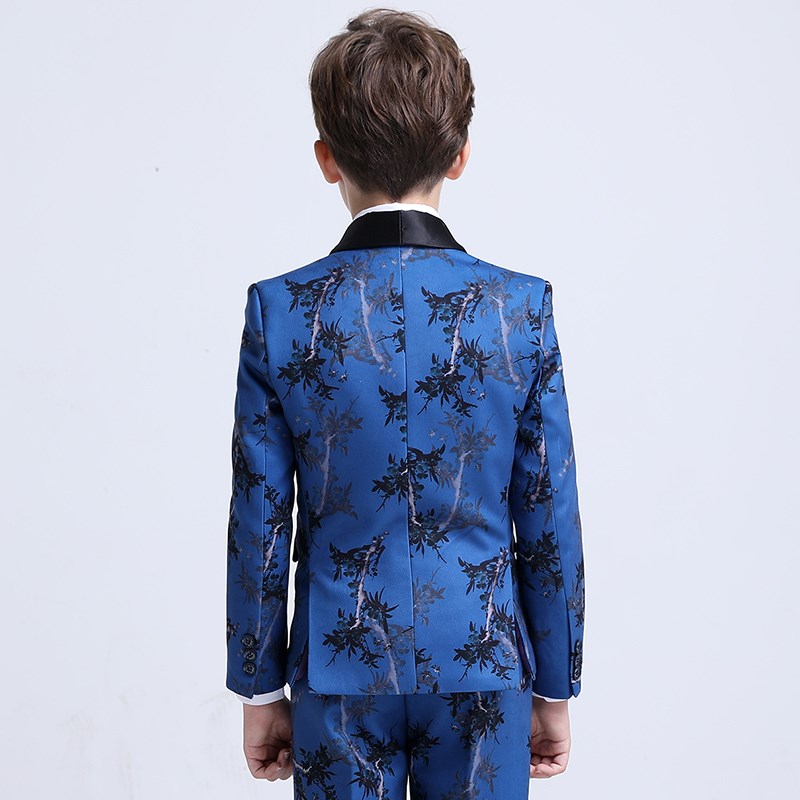 Boys Tuxedo Boys Dinner Suits Boys Formal Suits Tuxedo for Kids Tuxedo Formal Occasion Floral Print Suits For Little Men Three Pieces