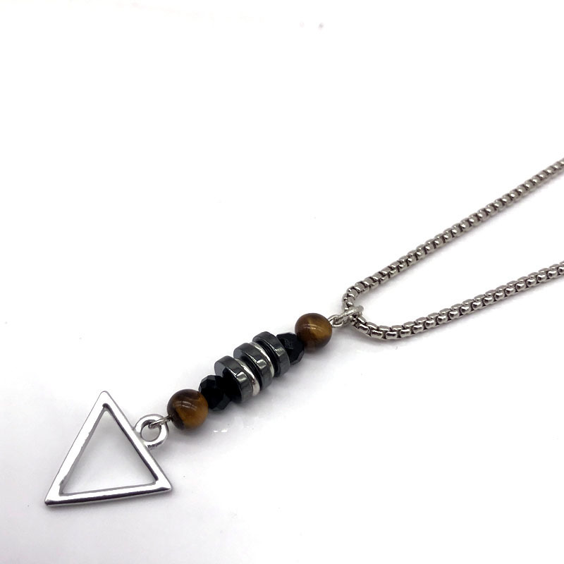 NAIQUBE 2020 New Fashion Men Women Inverted Triangle Pendant Neckalce Vintage Design Chain Necklace Stone Bead Jewelry Gift
NAIQUBE 2020 New Fashion Men Women Inverted Triangle Pendant Neckalce Vintage Design Chain Necklace Stone Bead Jewelry Gift