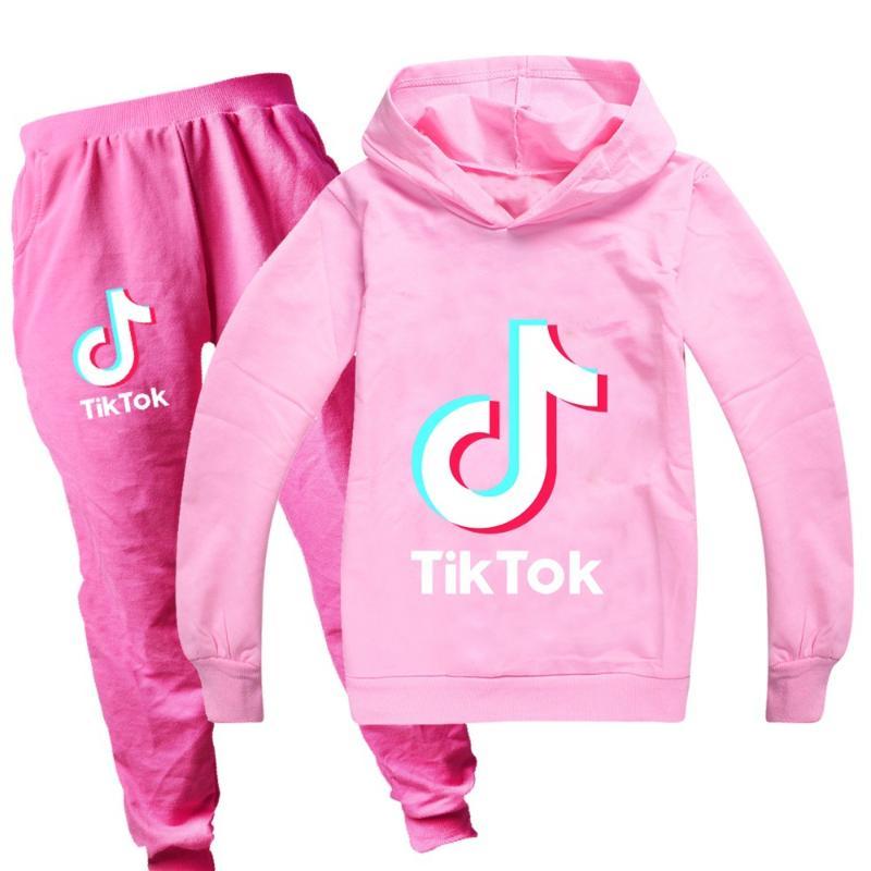TikTok Kids Baby Boy Clothes Set Long Sleeved Hoodies + Pants Outfit Children Infant Clothing for Children Spring Girls Casual Tracksuit