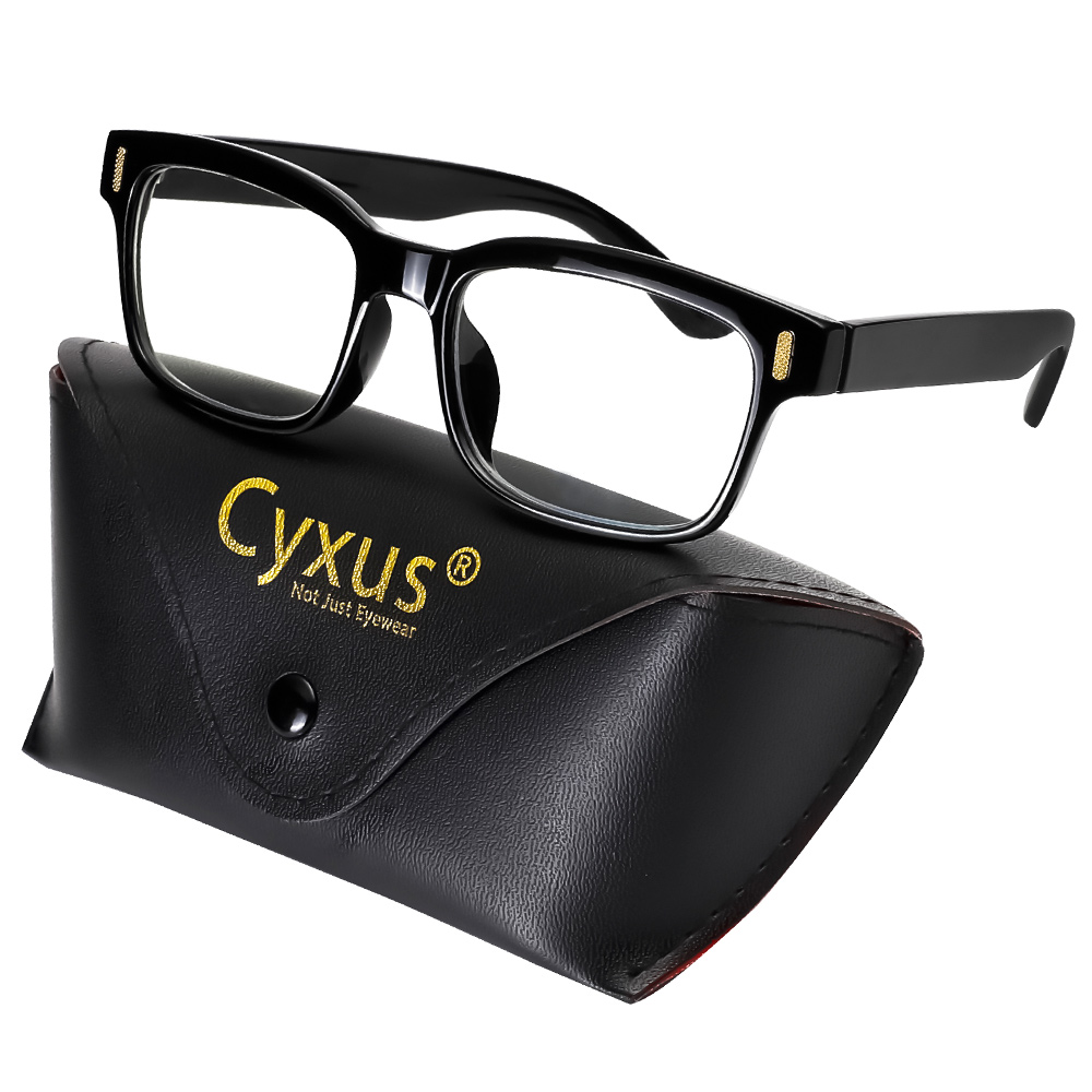 Wholesale-Cyxus Fashion Glasses Frame for Men/Women Unisex Eyewear Rectanle Black -8084