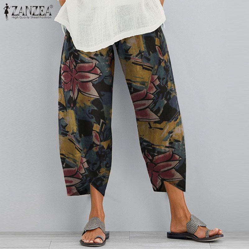ZANZEA 2020 Vintage Printed Harem Pants Women' Floral Trousers Casual Elastic Waist Long Pantalon Palazzo Turnip Oversized 5XL, Blue
ZANZEA 2020 Vintage Printed Harem Pants Women' Floral Trousers Casual Elastic Waist Long Pantalon Palazzo Turnip Oversized 5XL, Blue