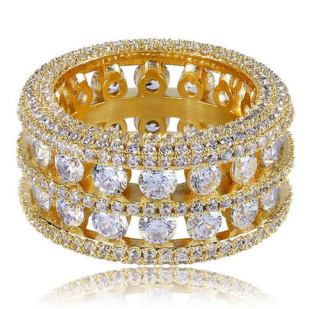 Mens 2 Row Channel Set Hollow 360 Eternity Band Gold CZ Bling Ring Full Simulated Diamonds Micro Pave Set Stones Hip Hop Rings
Mens 2 Row Channel Set Hollow 360 Eternity Band Gold CZ Bling Ring Full Simulated Diamonds Micro Pave Set Stones Hip Hop Rings