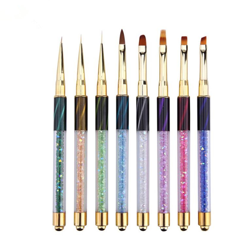 Nail Art Brush Pen Rhinestone Cat Eye Acrylic Handle Carving Painting Gel Nail Extension Manicure Liner pen F3278
Nail Art Brush Pen Rhinestone Cat Eye Acrylic Handle Carving Painting Gel Nail Extension Manicure Liner pen F3278