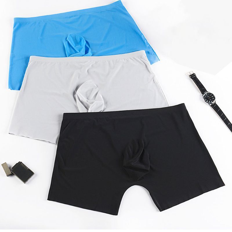 Mens Plus Size Ice Silk Underwear Seamless 3d U Convex Pouch Boxer Shorts Mid Waist Loose Elastic Ultra-thin Underpants Panties C19041801, Black;white
Mens Plus Size Ice Silk Underwear Seamless 3d U Convex Pouch Boxer Shorts Mid Waist Loose Elastic Ultra-thin Underpants Panties C19041801, Black;white