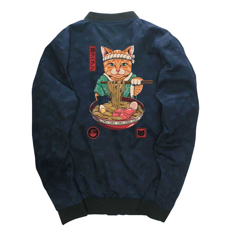 Neko Ramen jackets harajuku Japanese style men coat hip hop windbreaker drop shipping mens jackets streetwear coat Stand Collar
Neko Ramen jackets harajuku Japanese style men coat hip hop windbreaker drop shipping mens jackets streetwear coat Stand Collar