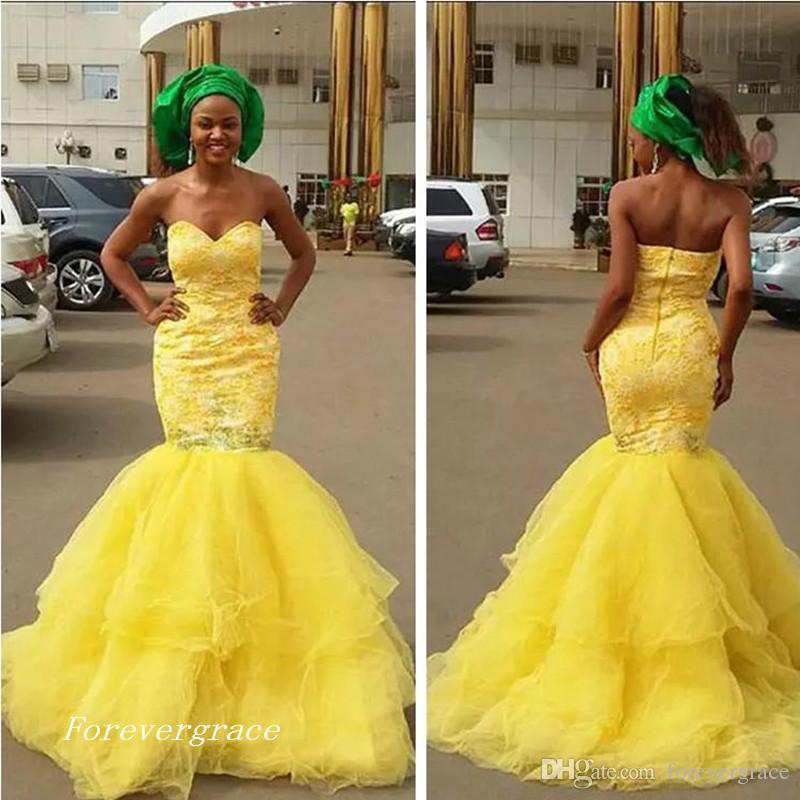 2019 Beautiful Lace Yellow Prom Dress African Sweeteart Mermaid Pageant Party Gown Custom Made Plus Size, Dark green
2019 Beautiful Lace Yellow Prom Dress African Sweeteart Mermaid Pageant Party Gown Custom Made Plus Size, Dark green