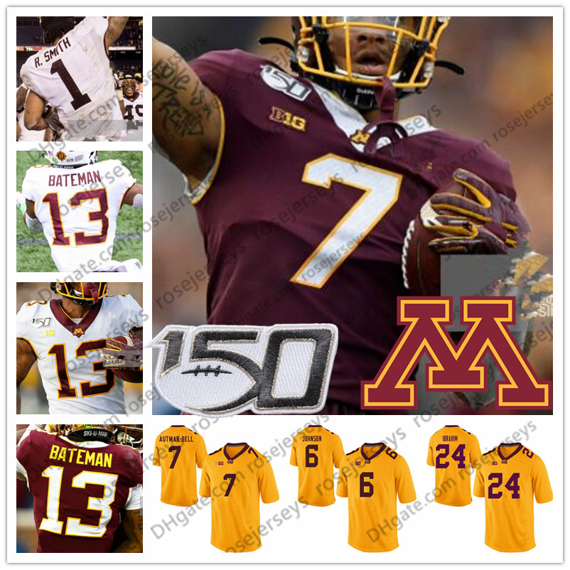 2020 Minnesota Golden Gophers #7 Eric Decker 1 Rodney Smith 6 Tyler Johnson 7 Chris Autman-Bell 24 Mohamed Ibrahim Red White 150TH Jersey
2020 Minnesota Golden Gophers #7 Eric Decker 1 Rodney Smith 6 Tyler Johnson 7 Chris Autman-Bell 24 Mohamed Ibrahim Red White 150TH Jersey